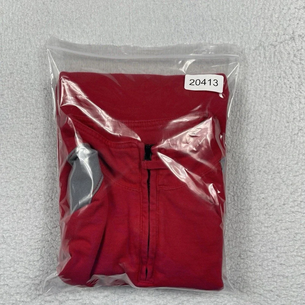The Territory Ahead‎ Pullover Mens Large Gray Red 1/4 Zip Casual Outdoors Travel